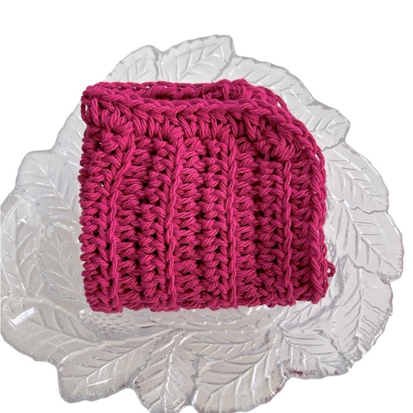 HAND CRAFTED Colorful Crocheted 100% Cotton All Purpose Wash or Dish Cloth - Picture 4 of 4